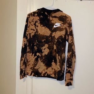 Bleach-dyed Nike Hoodie